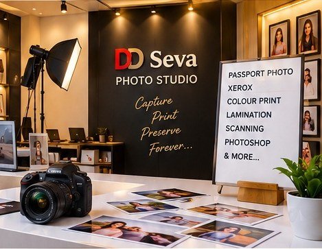 Inside the DD Seva photo studio